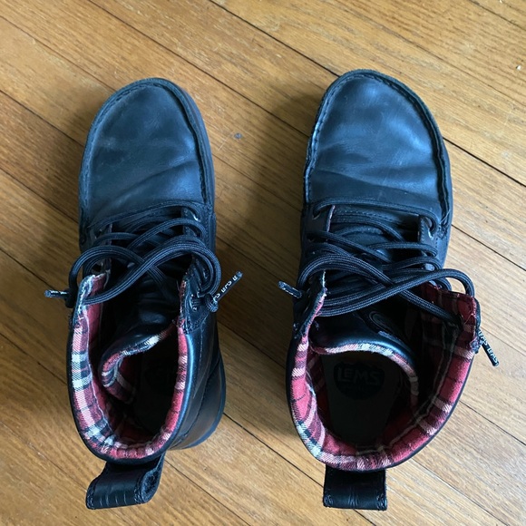 Black Leather Men's Shoes - Picture 2 of 9